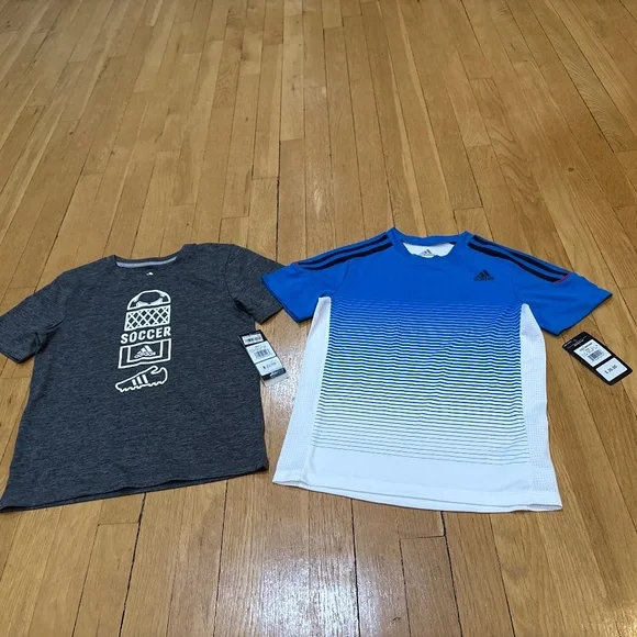 Adidas Boys Bundle Size 7 Shirts New With Tags - Picture 1 of 3